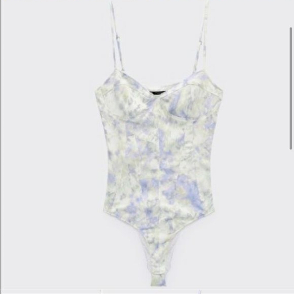Zara Tye Dye Bustier Body Suit Medium